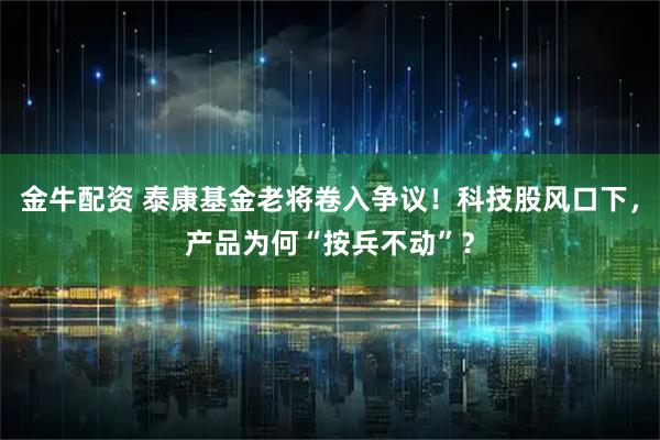 金牛配资 泰康基金老将卷入争议！科技股风口下，产品为何“按兵不动”？